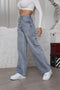 Light Blue Loose High Waist Denim Jeans