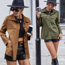 womens long velvet coat