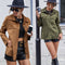 womens long velvet coat