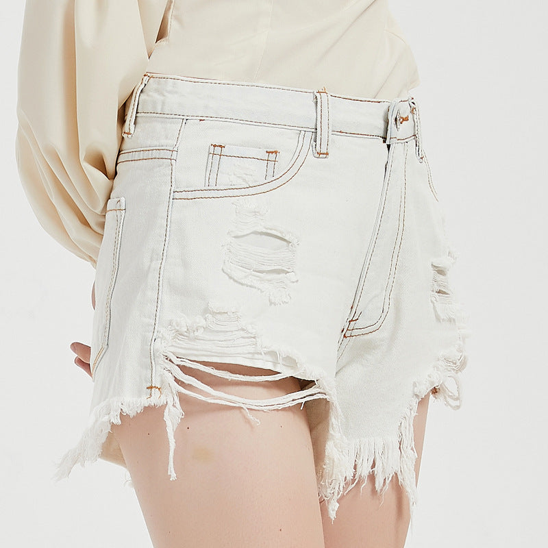 high waist denim shorts