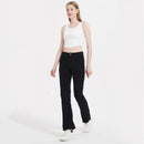 Black Skinny Slimming Straight Leg Solid Denim Jeans