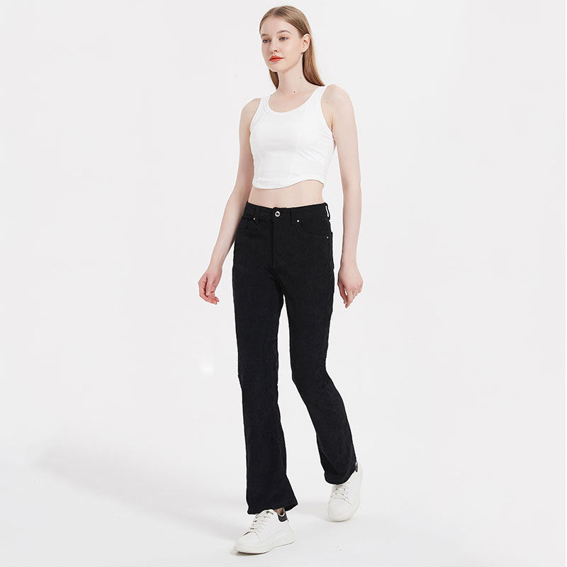 Black Skinny Slimming Straight Leg Solid Denim Jeans