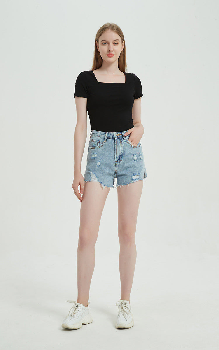 casual denim shorts online