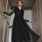 Mesh Hollow Out Cutout V Neck Maxi Dress