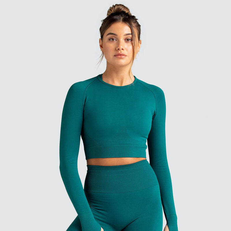 Dinazah Women Slim-Fit Long-Sleeved Workout Clothes
