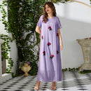 Summer Women Clothing Casual Printing Short Sleeved Dress