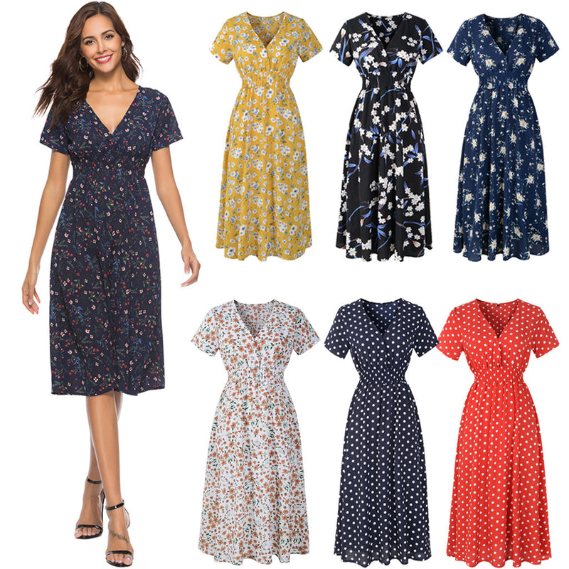 Buy Now V-Neck Bohemian Dress