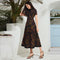 Women Clothing Autumn Elegant High Waist Dress