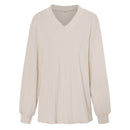 Jacquard V Neck Thin Top Sweater