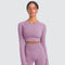 Dinazah Women Slim-Fit Long-Sleeved Workout Clothes
