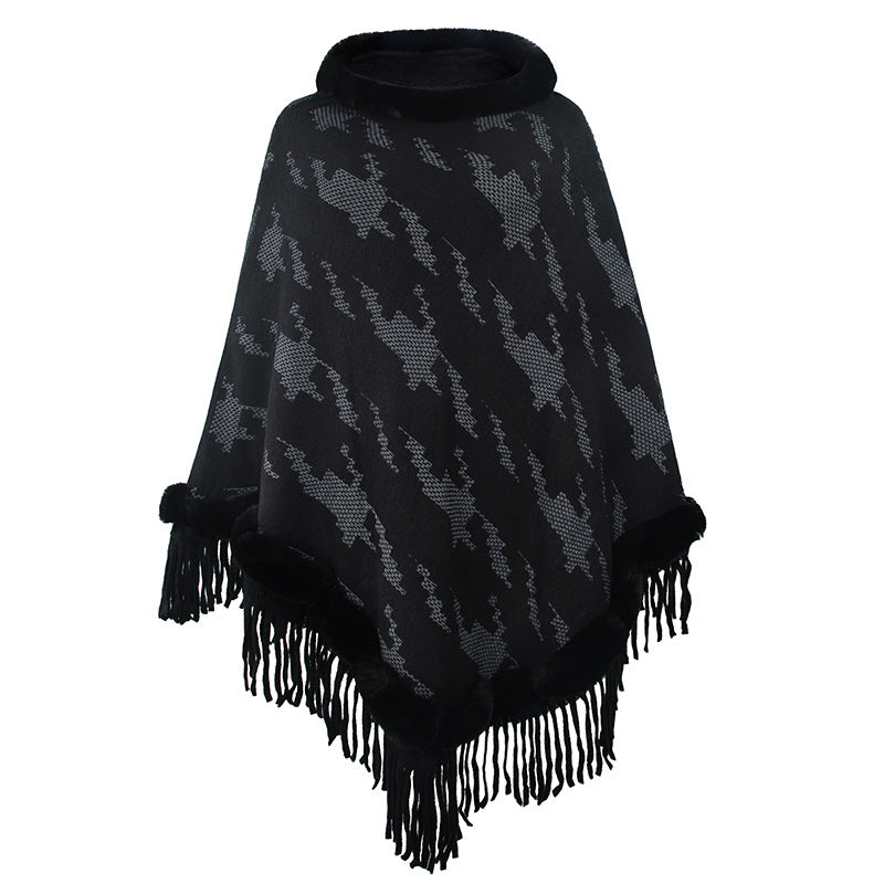 Fur Collar Tassel Coat for Women