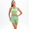 Women Knitted Hip Raise Yoga Bra Set