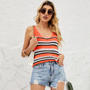 Knitted Loose Silk V-Neck Beach Vest