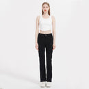 Black Skinny Slimming Straight Leg Solid Denim Jeans