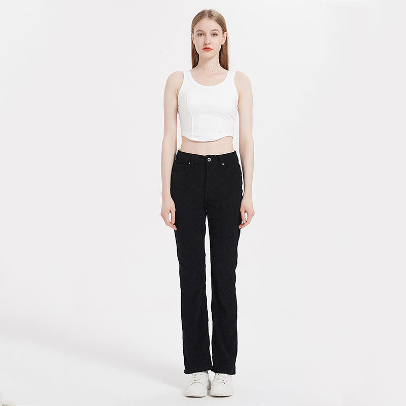 Black Skinny Slimming Straight Leg Solid Denim Jeans