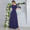 Voile Round Neck Half Sleeve Maxi Dress