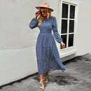 lantern sleeve floral dress