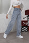 Light Blue Loose High Waist Denim Jeans
