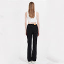 Black Skinny Slimming Straight Leg Solid Denim Jeans