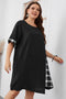 Plus Size Asymmetric Short Sleeve Loose Dress