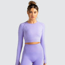 Dinazah Women Slim-Fit Long-Sleeved Workout Clothes
