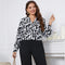 Plus Size Retro Fashionable Loose Leopard Print Top