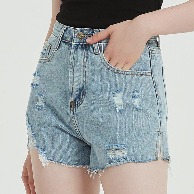 ripped denim shorts women
