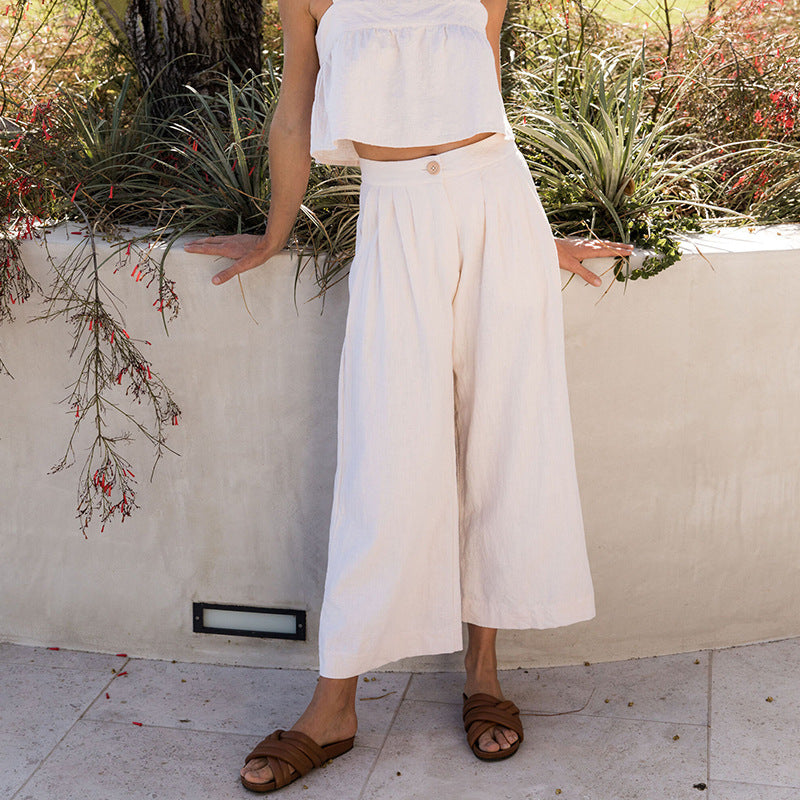 Korean Style Straight Cropped Pants