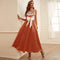 Ribbon Slim Fit Belted Maxi Dress