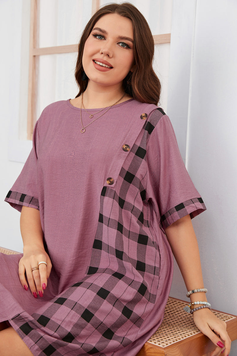pink plus size dress