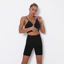 Knitted Fitness Yoga Sports Bra Suit