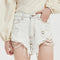 slimming denim shorts