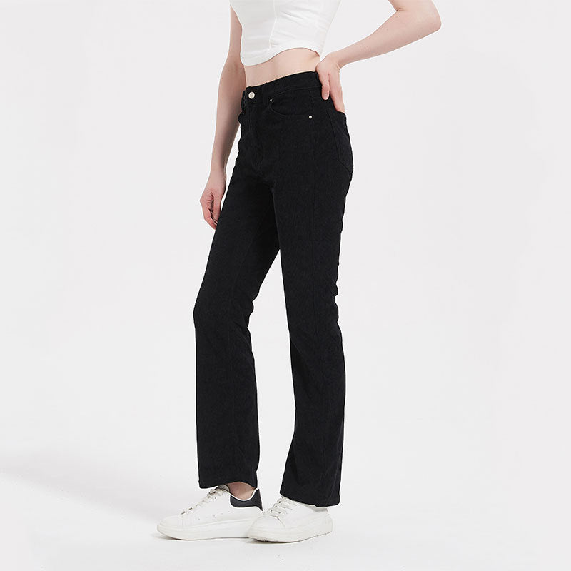 Black Skinny Slimming Straight Leg Solid Denim Jeans