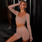 Dinazah Women Classic Flat Collar Long Sleeve Yoga Suit