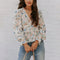 V-Neck Long sleeve lantern pattern