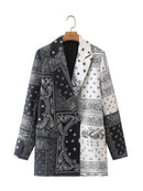  Urban Casual Women Printed Blazer