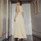 Solid Color V Neck Sleeveless High Waist Maxi Dress