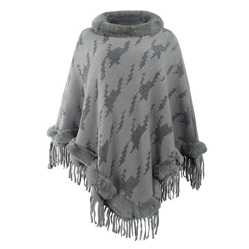 Fur Collar Tassel Coat for Women