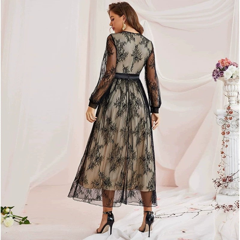 black maxi dress