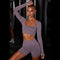 Dinazah Women Classic Flat Collar Long Sleeve Yoga Suit