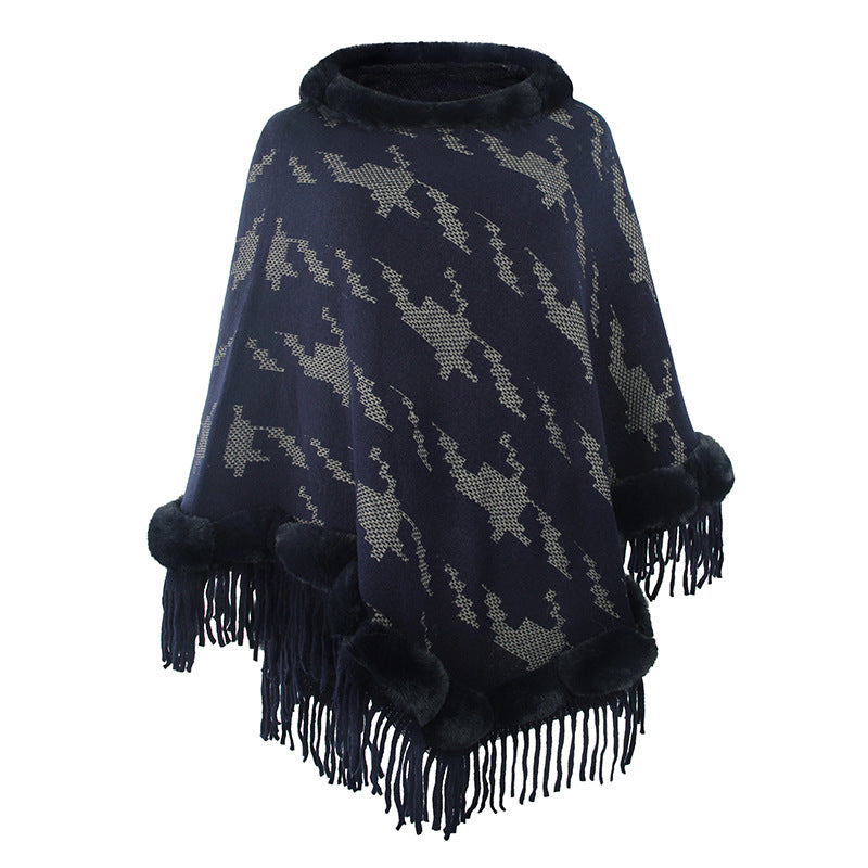 Fur Collar Tassel Coat for Women