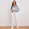 Tassel Collared Fried Denim Jacket
