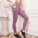 Dinazah Women High Waist Belt Pocket Yoga Pant