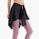 Dinazah Womens Lace-up One-Piece Thigh-Length Yoga Skirts