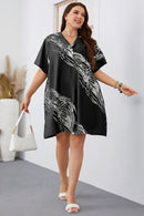 Plus Size Popular Short Sleeve Loose Dress