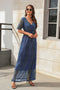 V neck High Waist Tied Cocktail Party Dress
