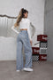Light Blue Loose High Waist Denim Jeans