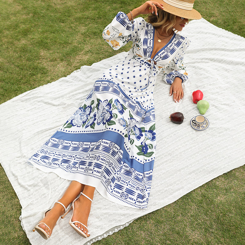 Summer Plus Size Women Bohemian Maxi Dress