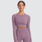 Dinazah Women Slim-Fit Long-Sleeved Workout Clothes