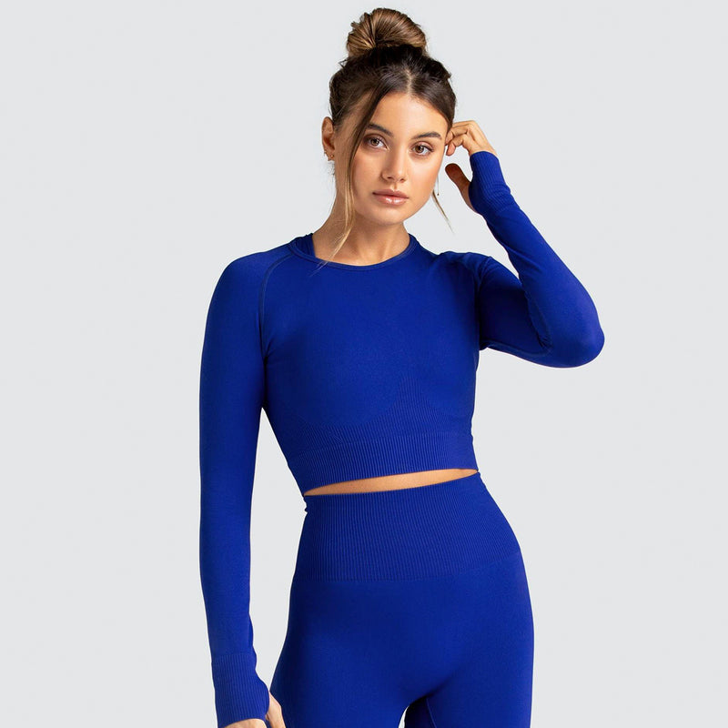 Dinazah Women Slim-Fit Long-Sleeved Workout Clothes